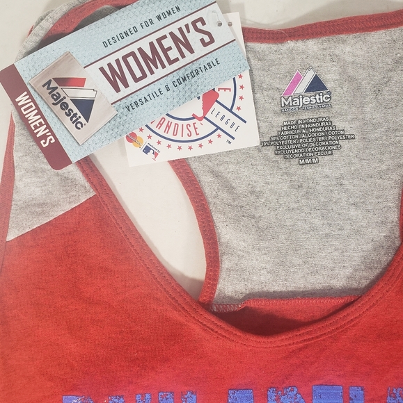 NWT Women's Philadelphia Phillies Majestic Tank Top Shirt - Picture 3 of 4